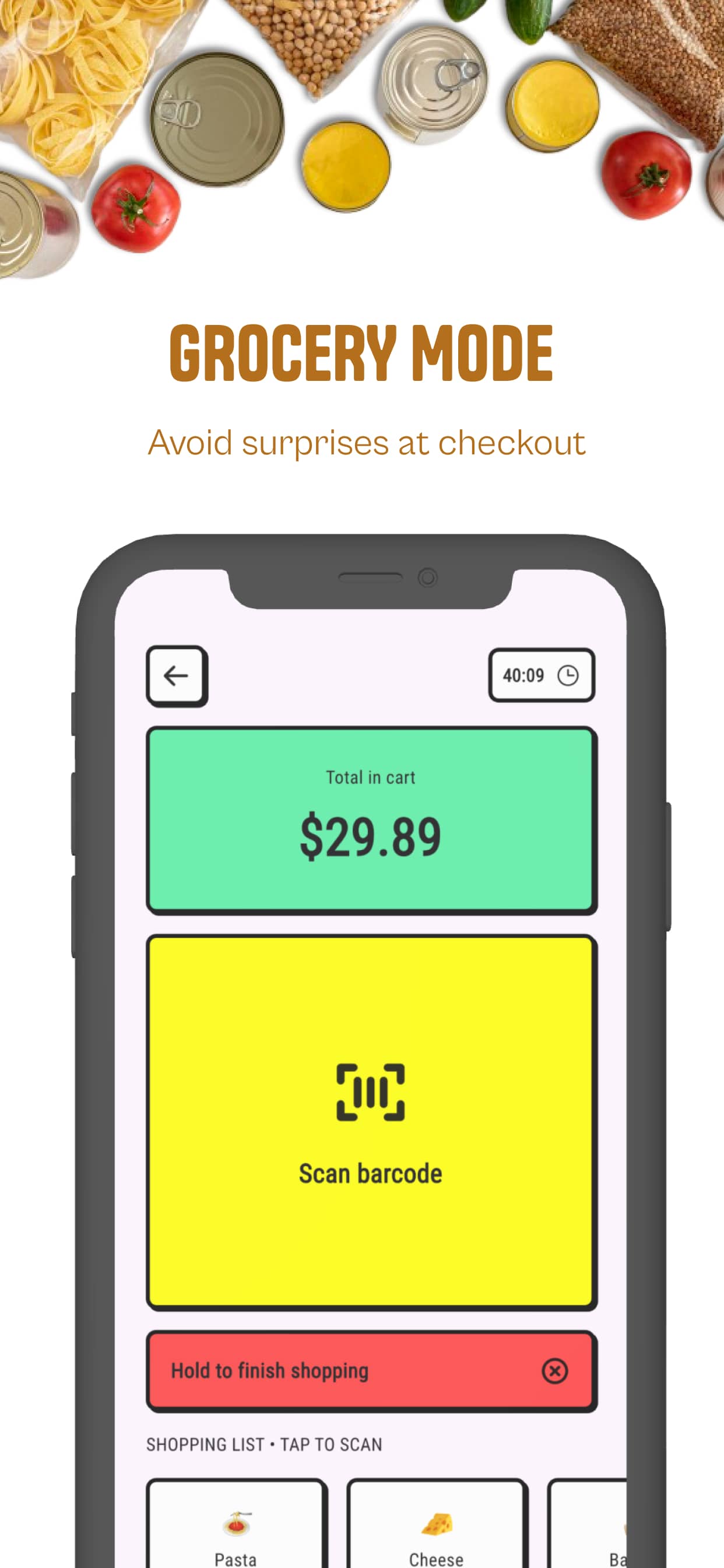 Cartly cart view tracking the items you have picked up