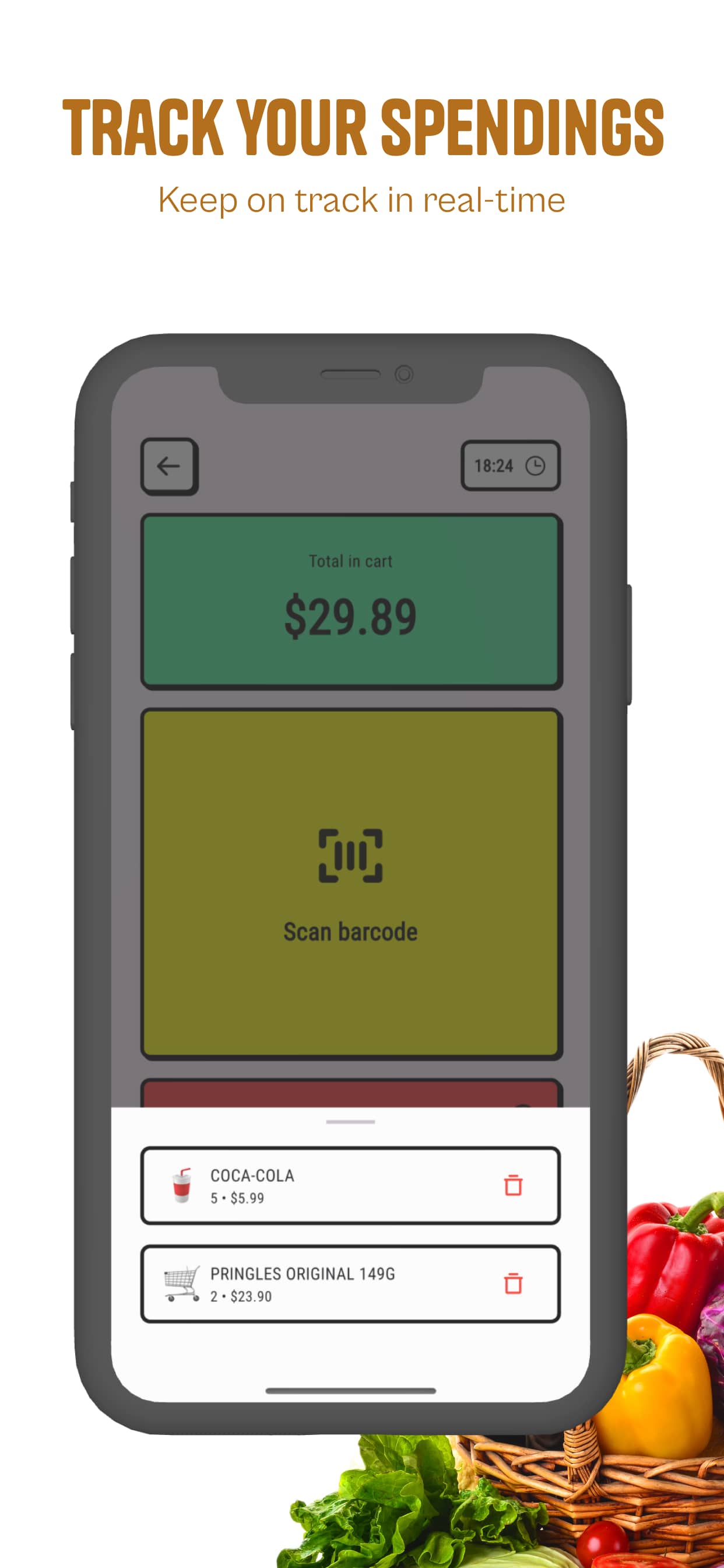 Cartly grocery shopping list app screenshot